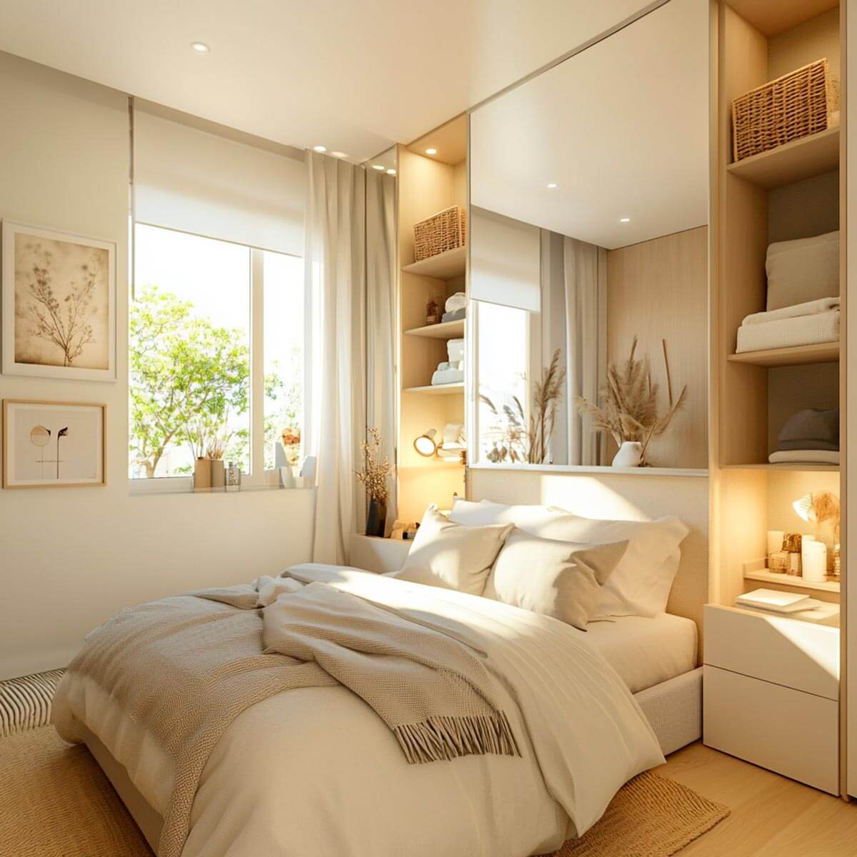 como aproveitar bem o espaço de um quarto pequeno